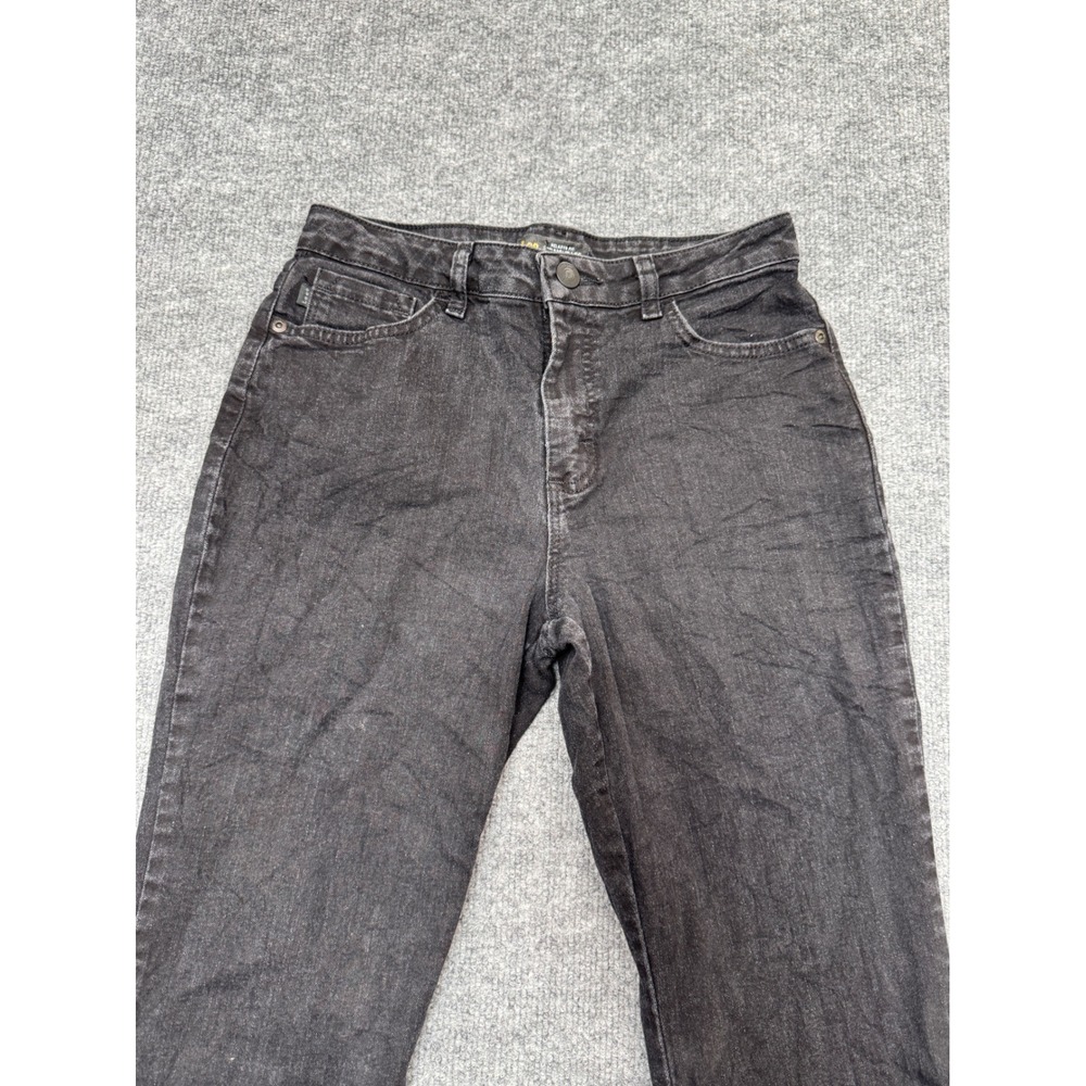 Lee Instantly Slims High Rise‎ Relaxed Straight Leg Jeans Black Womens 4 Medium - Picture 6 of 12